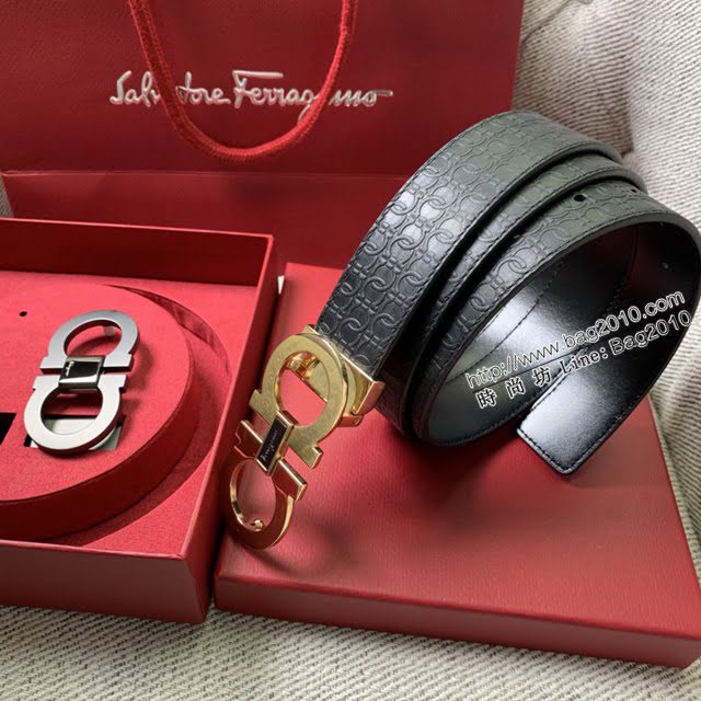 菲拉格慕男女士皮帶 Ferragamo雙扣高端禮盒腰帶  jjp2123